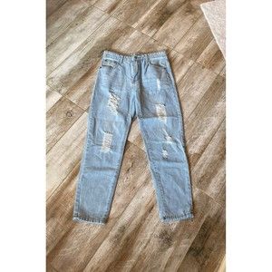 Distressed Mom Jeans